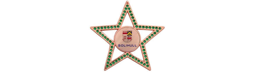 GREEN STAR GEMSTONE 75MM CUSTOM MEDAL **GOLD, SILVER OR BRONZE** GREEN STAR GEMSTONE 75MM CUSTOM MEDAL **GOLD, SILVER OR BRONZE**